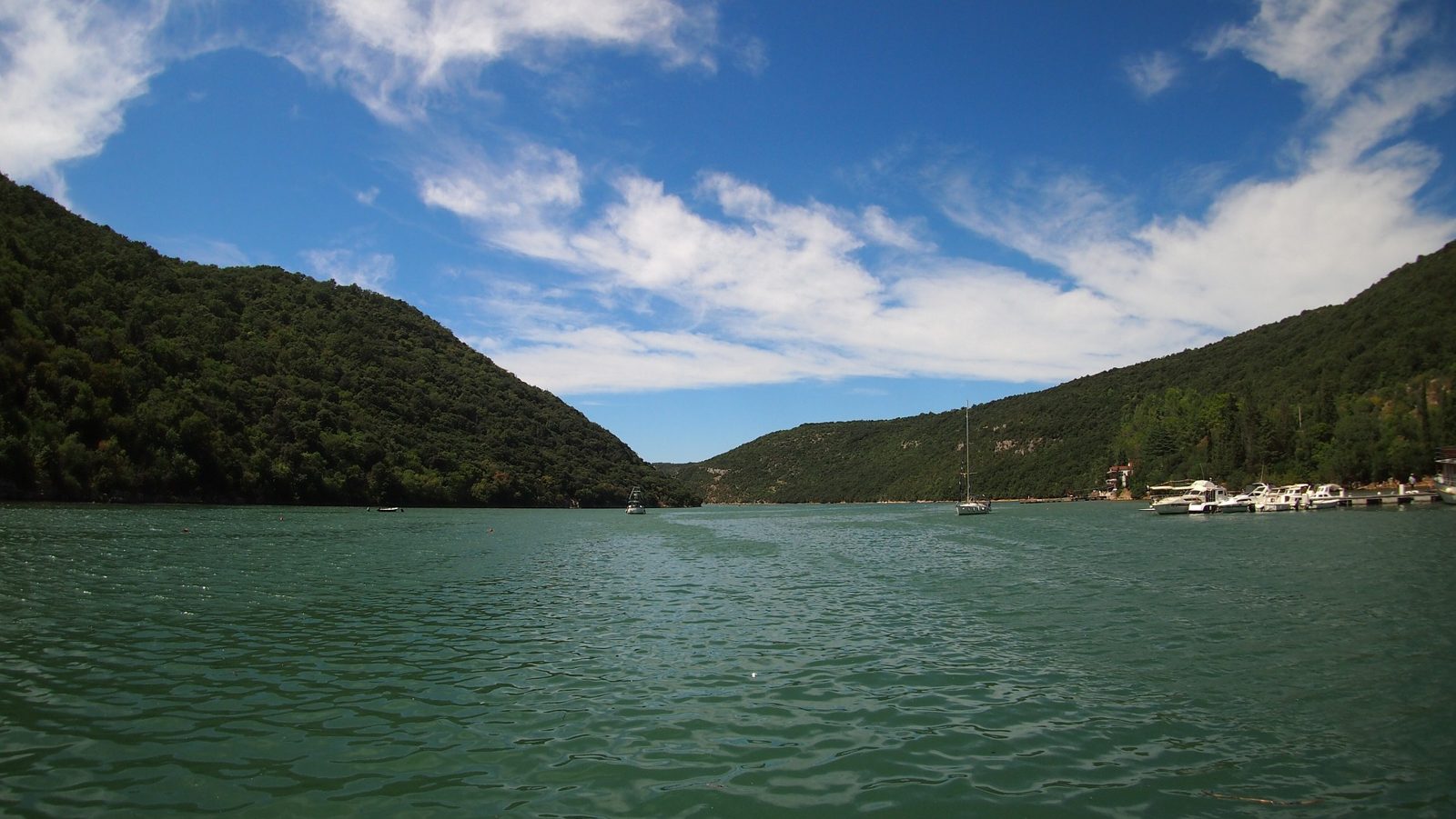 Lim Fjord between green hills