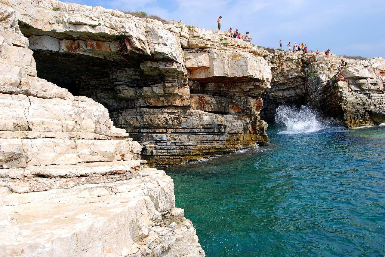 Cliffs and clear sea at Cape Kamenjak